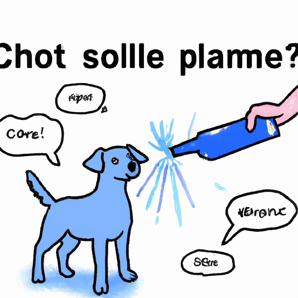 ¿Cómo se llama el spray azul para perros?